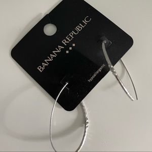 Banana Republic silver hoops BNW